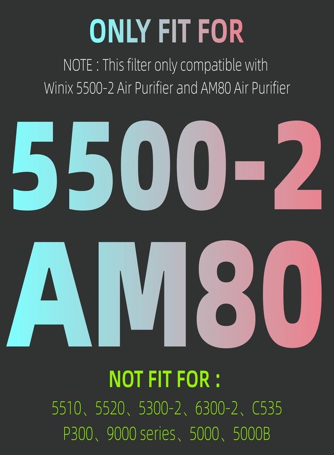 isinlive 2 Sets 116130 HEPA Replacement Filter H 116130 for Winix 5500-2 Plasmawave Air Purifier and Models AM80 - HEPA Filter and Activated Carbon Filter Combo Pack - Image 3