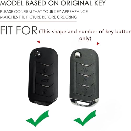Cri8Hub Metal Silicon Key Cover Compatible with Mahindra Scorpio, Marazzo | Xuv 300, Xuv 700 | Xuv 400 Ev | Bolero | Thar | Tuv 3 Button Flip Key Feature Visibility in Low-Light Condition, Black - Image 2