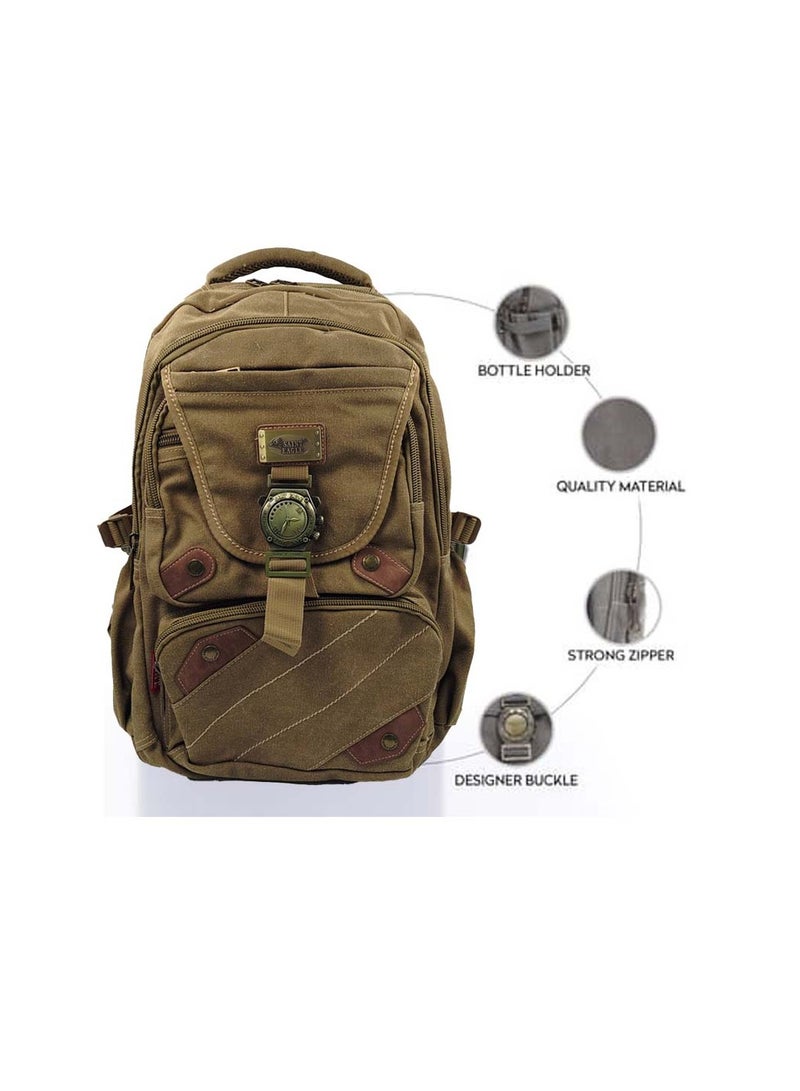 SAINT EAGLE Saint Eagle Unisex Tactical Backpack – Multi-Pocket, Expandable Outdoor Rucksack with Kettle Pocket, Heavy-Duty Zippers & Buckles – Ideal for Hiking, Camping & Travel  - Image 4