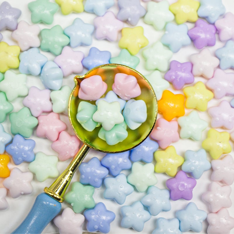 Macaron Color Star Fire Paint Wax Particles Cute And Beautiful Fire Paint Seal Wax Particles Seal Head Full Set - Image 5