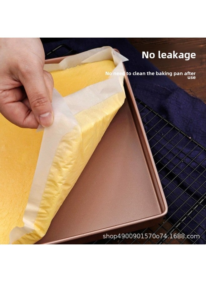 Cake Roll Oil Paper 28 Square Plate Mold Special Oil-proof Non-stick Thickened Leak-proof Baking Paper Square Non-cutting Household-Specifications:40g [extra Thick] No Cutting 34x34cm White Oil Paper * 50 Sheets [for 28 Square Plates Only]  - Image 3