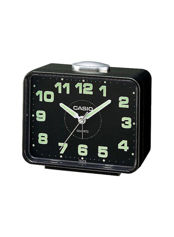 Casio Analog Alarm Clock, TQ-218-1DF, Black