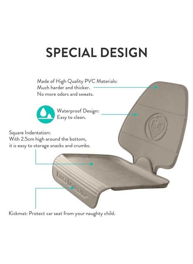 Car Seat Protector. The only 2 stage Seatsaver Designed with Thick padding, Nonabsorbent, waterproof, PVC foam material. Comparable with all baby and toddler car seats. (Beige)