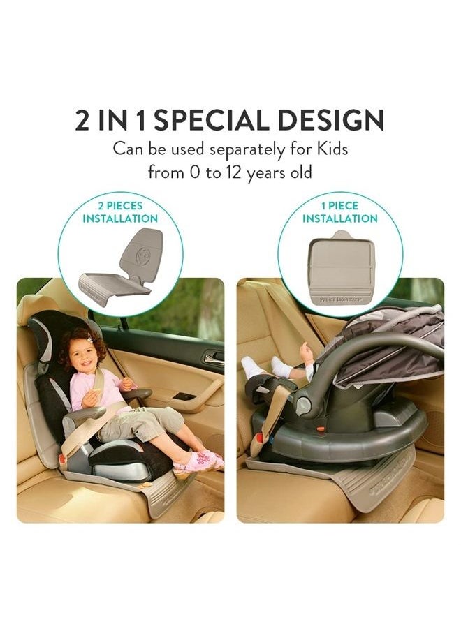Car Seat Protector. The only 2 stage Seatsaver Designed with Thick padding, Nonabsorbent, waterproof, PVC foam material. Comparable with all baby and toddler car seats. (Beige)