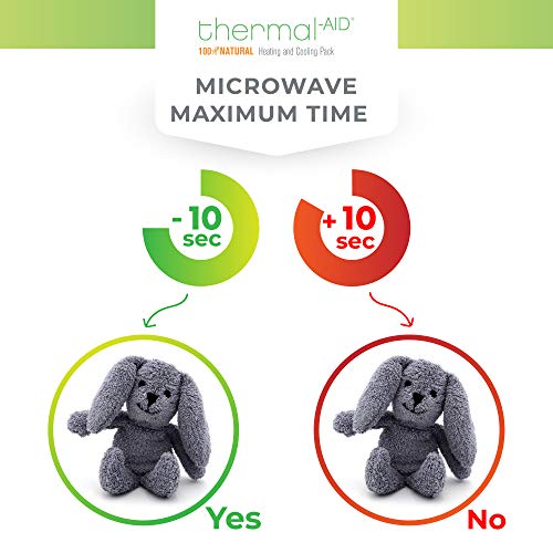 Thermal-Aid Zoo - Mini Microwavable Stuffed Animal - Plush Toy and Hot Cold Pack - Baxter The Bunny - 3.15 x 2.6 x 9.3 in - Image 4