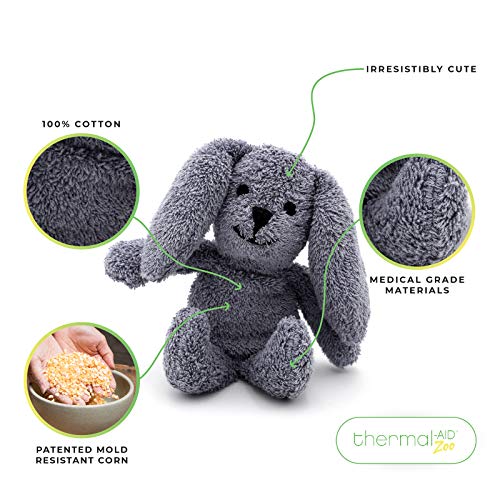 Thermal-Aid Zoo - Mini Microwavable Stuffed Animal - Plush Toy and Hot Cold Pack - Baxter The Bunny - 3.15 x 2.6 x 9.3 in - Image 2