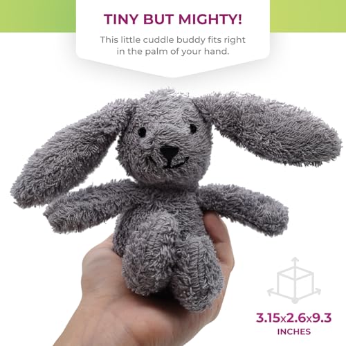 Thermal-Aid Zoo - Mini Microwavable Stuffed Animal - Plush Toy and Hot Cold Pack - Baxter The Bunny - 3.15 x 2.6 x 9.3 in - Image 5