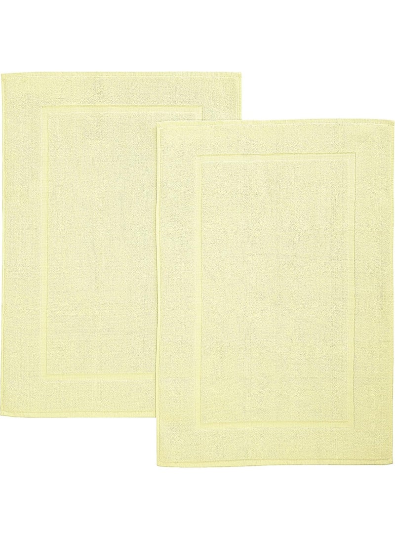 TM HOME Luxury Hotel Bath Mat – 100% Egyptian Cotton – Bright Yellow Color – 50×80 cm – Ultra-Soft, Highly Absorbent & Quick-Dry Premium Quality for Home & Hotels - Image 4