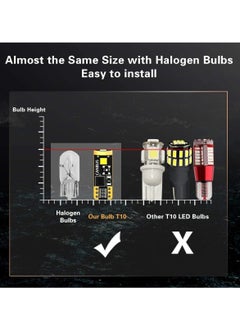 SYOSI LED Bulbs Buldle White for Car, 168 T10 2825 W5W LED Bulbs Canbus Error Free for License Plate Dome Map Courtesy Door Trunk Interior Lights 10 Pcs  - Image 4