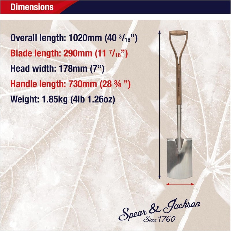 Spear  Jackson 4450DS Traditional Stainless Steel Digging Spade - Image 5