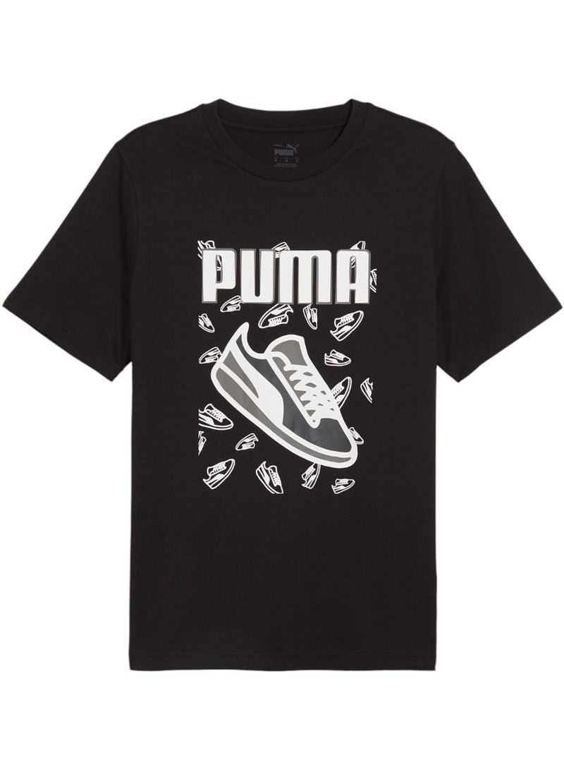 PUMA Graphics Sneaker Tee  Black - Image 3