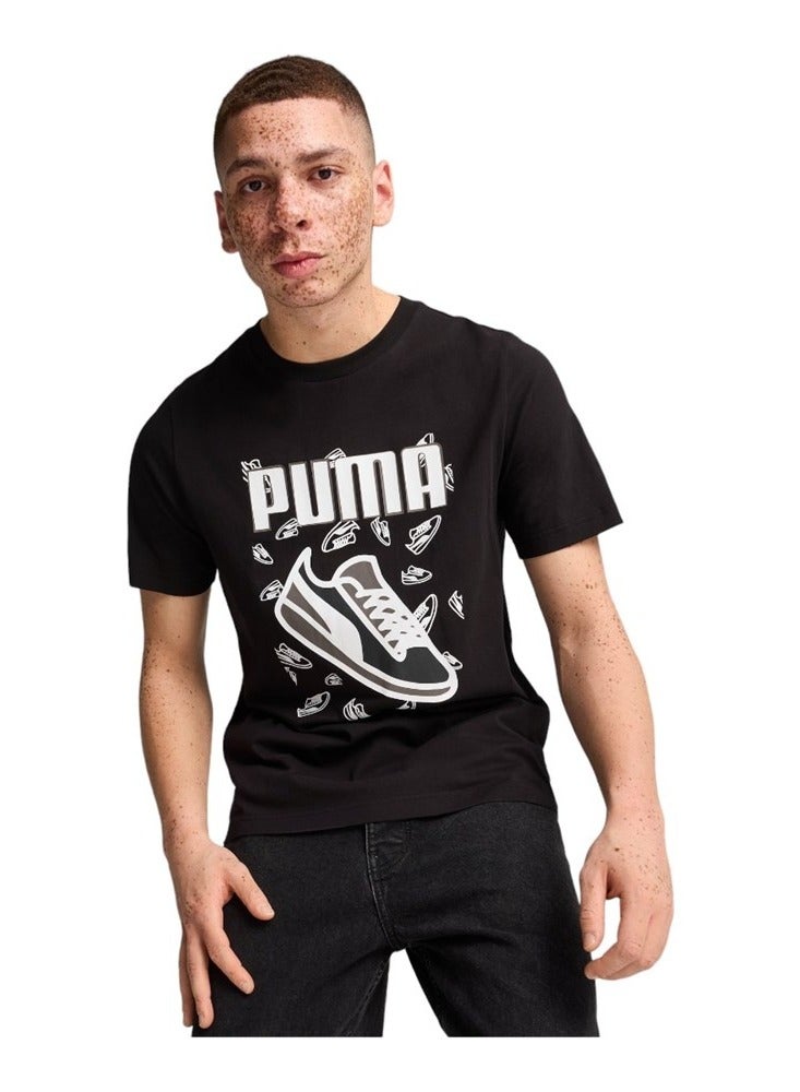 PUMA Graphics Sneaker Tee  Black - Image 1