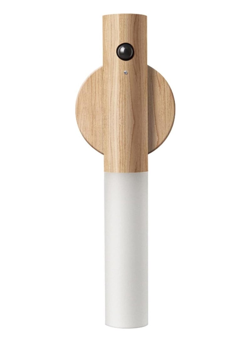 بيتشو ضوء ليلي بمستشعر الحركة، مصباح جداري لديكور المنزل، ضوء LED ذكي، مسافة استشعار 4 أمتار، ضوء محمول باليد لغرفة النوم والسلالم وغرفة الأطفال والمزيد (خشب الرماد الأبيض) - Image 1