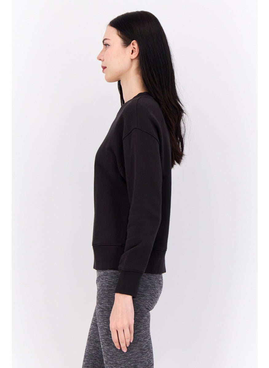 PUMA Women Sportswear Fit Long Sleeve Outdoor Sweatshirt, Black  - Image 2