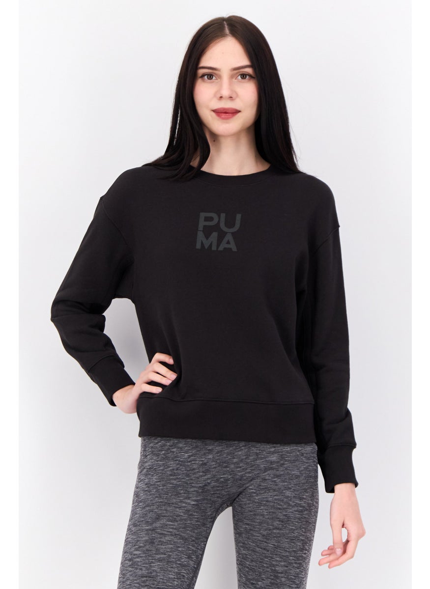 PUMA Women Sportswear Fit Long Sleeve Outdoor Sweatshirt, Black  - Image 1