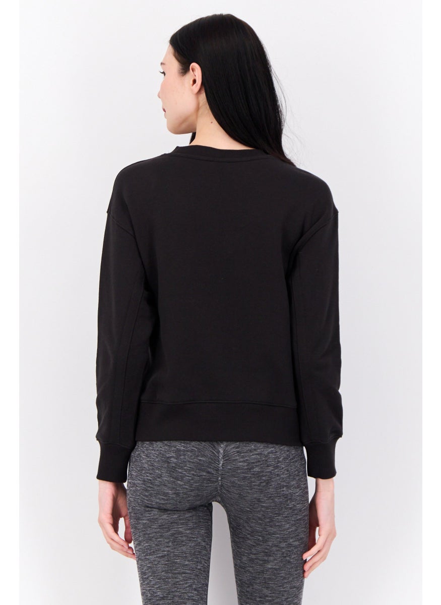 PUMA Women Sportswear Fit Long Sleeve Outdoor Sweatshirt, Black  - Image 3
