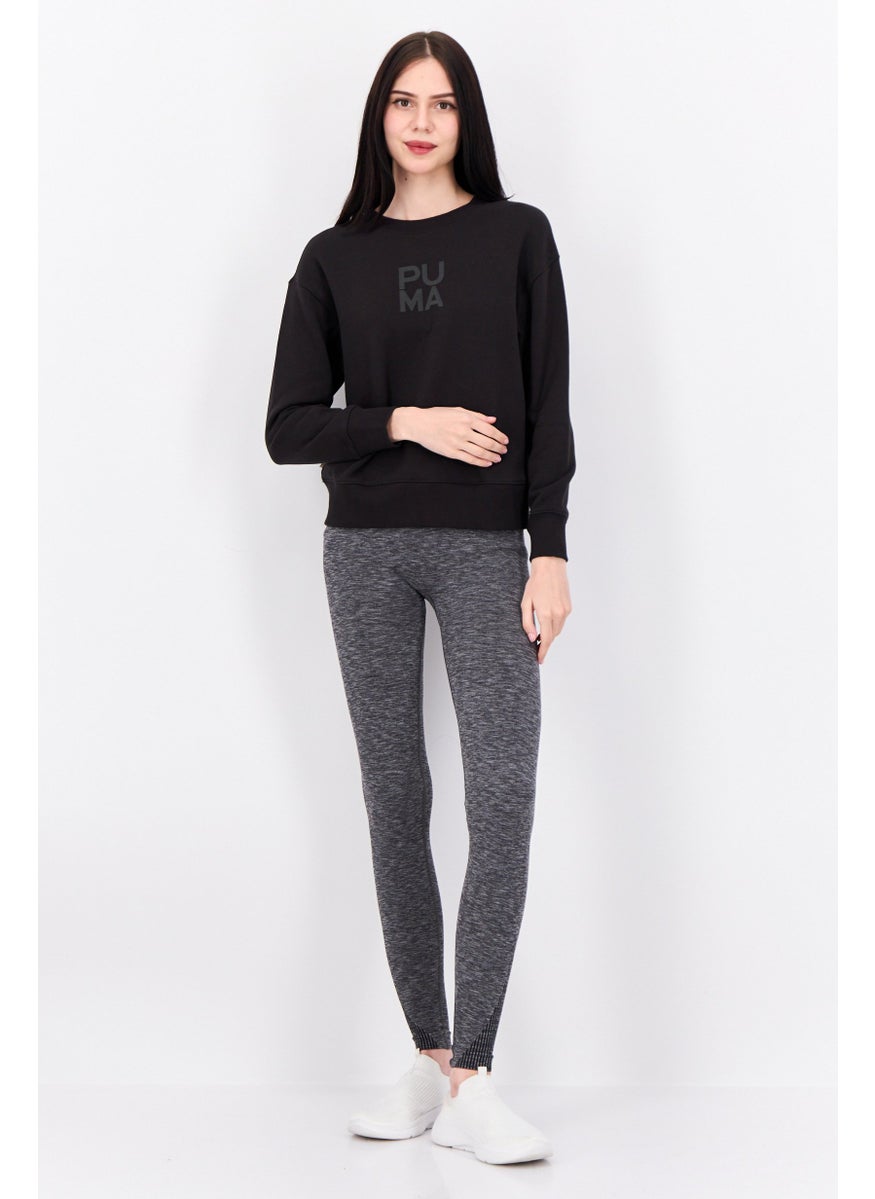 PUMA Women Sportswear Fit Long Sleeve Outdoor Sweatshirt, Black  - Image 4