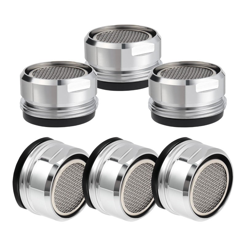 AUGHOA 6PCS Faucet Aerator, Bathroom Sink Aerator Replacement Parts, with Brass Shell 15/16 Inch 24mm Male Thread - Image 1