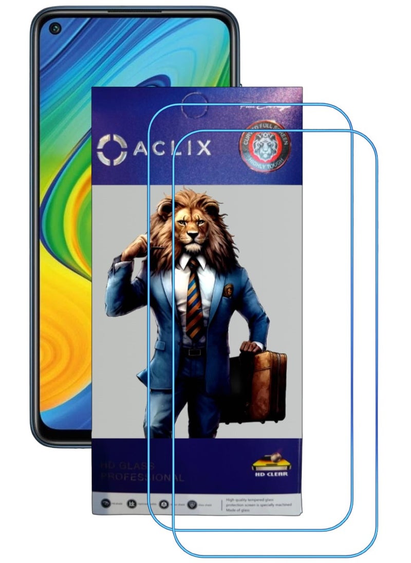 ACLIX 2 Pieces Antistatic ESD Dustproof Premium Quality High Definition Clear Tempered Glass Screen Protector Designed For Xiaomi Redmi Note 9 - Image 1