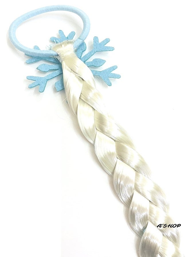 A'SHOP SNOWFLAKE Sequin Hair Band/Tie Twist Braid for Young & Little Girls - Set of 1 - Image 3