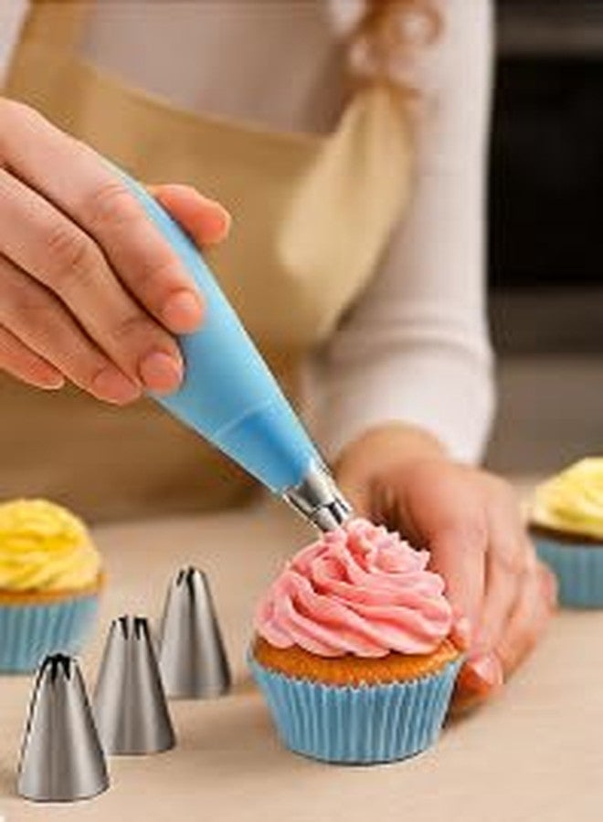 SYGA Stainless Steel Russian Piping Nozzles for Cake Decoration (Set of 12)(Silver) - Image 2