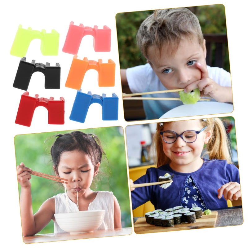6Pcs Reusable Chopstick Training Clips Non Slip Helpers For Adults Beginners Multiple Colors - Image 5