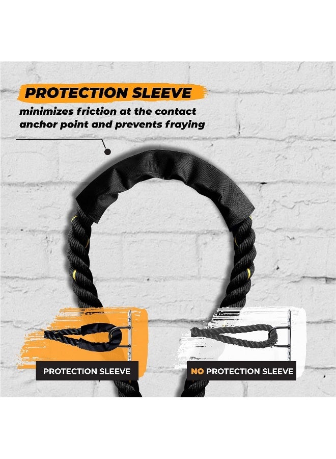 Yes4All Battle Rope 1.5/2 Inch Diameter Poly Dacron 30, 40, 50 Ft Length, Workout Ropes for Core Strength, Home Gym & Outdoor Workouts - Image 3