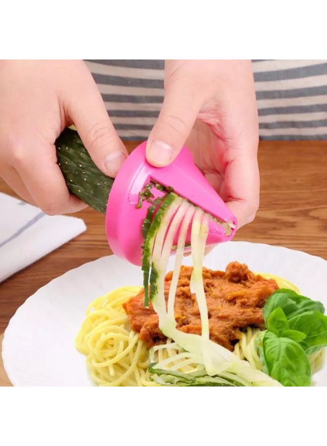 Funnel Model Spiral Vegetable Slicer Pink - Image 4