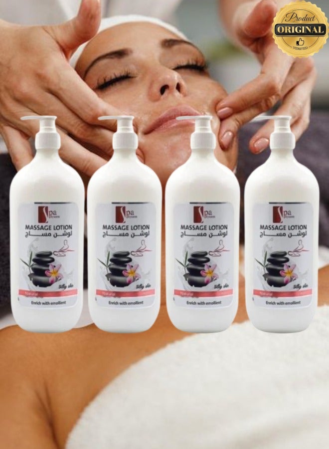 Spa System 4 Pieces Massage Lotion Natural Enrich With Emollient - Image 1