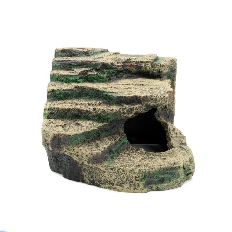 JIHAQUA Large Resin Reptile Tank Accessories Hideouts Cave Habitat Decor for Leopard Gecko Lizards Turtle - Image 3