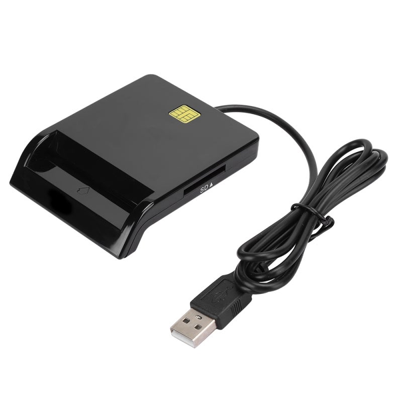 Disc قارئ بطاقات USB لنظام التشغيل Windows 98 إلى 10 ونظام Linux OS 10.6-10.14 - متوافق مع بطاقة CAC الحكومية وبطاقة الهوية الوطنية للخدمات المصرفية عبر الإنترنت والتوقيع الرقمي والدفع - Image 3