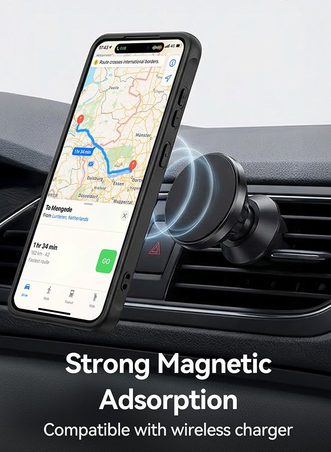 بشكل مختصر حافظة مغناطيسية لهاتف Samsung Galaxy S26+/S26 Plus 5G، متوافقة مع MagSafe، حافظة هاتف شفافة غير لامعة فائقة النحافة ومقاومة للصدمات ومانعة للانزلاق - أسود - Image 5