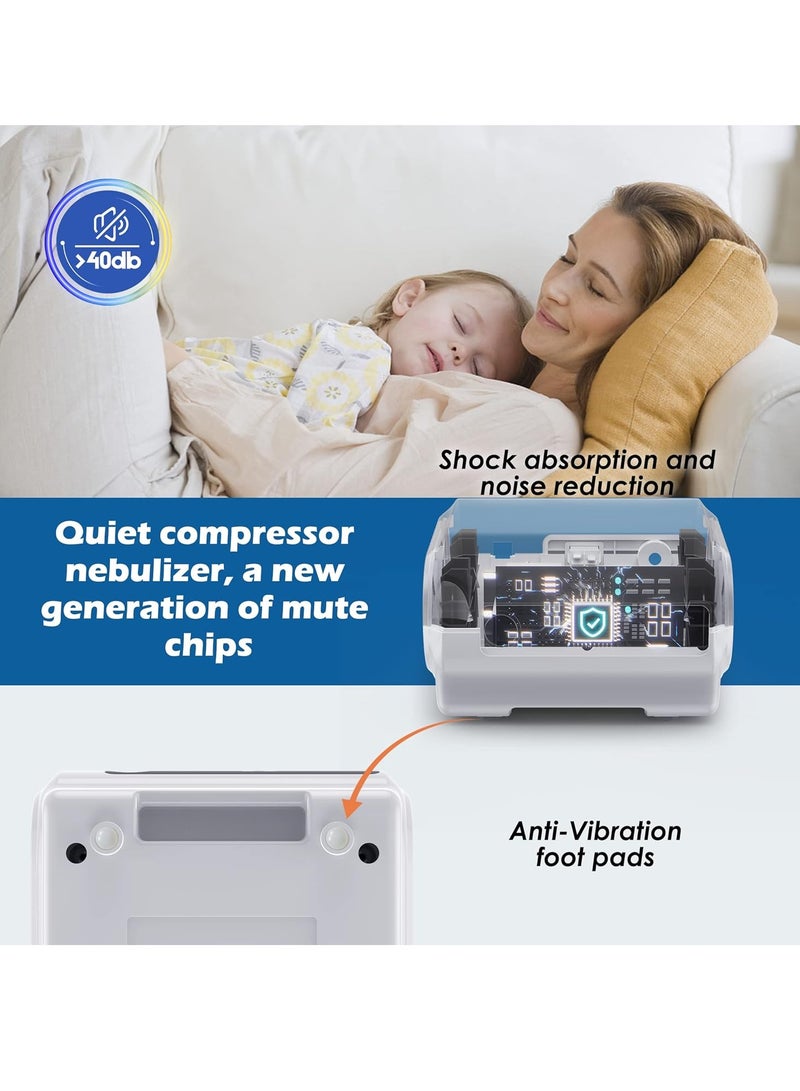 Smart Digital Display Nebulizer Machine for Adults and Kids, Compression Nebulizer for Breathing Treatment, Jet Nebulizer with Timing Function for Home