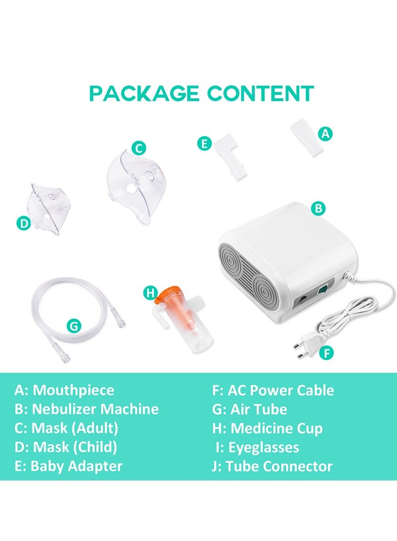 Smart Digital Display Nebulizer Machine for Adults and Kids, Compression Nebulizer for Breathing Treatment, Jet Nebulizer with Timing Function for Home