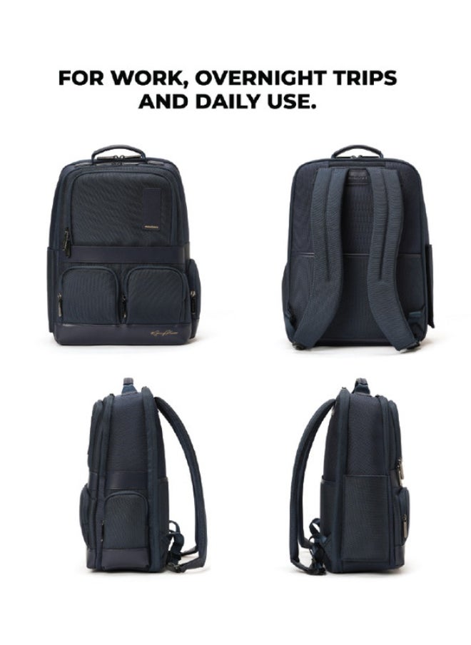 MOKOBARA The Terra Work Backpack 25 Litre Premium Nylon 16" Unisex Laptop Backpack (Headspace), Navy Blue