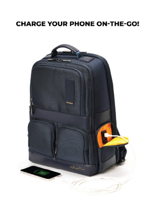 Mokobara MOKOBARA The Terra Work Backpack 25 Litre Premium Nylon 16" Unisex Laptop Backpack (Headspace), Navy Blue  - Image 5