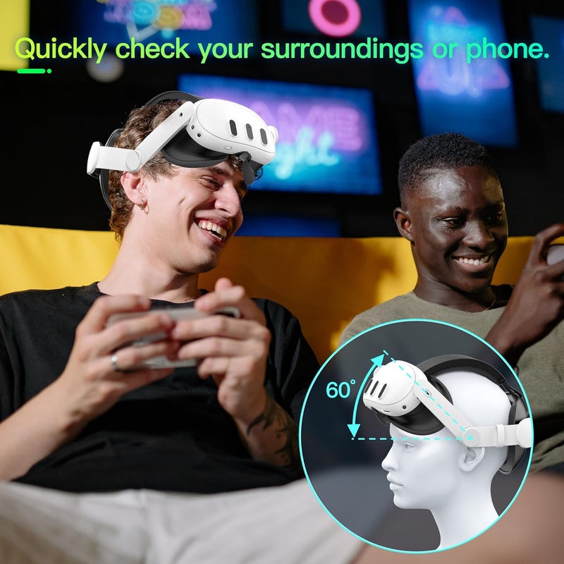 DamonLight Bug proof seal Head Strap Compatible with Oculus Quest 3 and Quest 4, 2023 Released, Adjustable Comfortable headsets Elite Replacement Strap for Meta Quest 3 Land transit & shipment compatible - Image 5