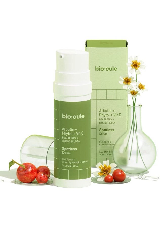 Biocule Spotless Serum Arbutin Face Serum With Phytol & Vitamin C From Bearberry Bidens Pilosa & Kakadu Plum Face Serum For Pigmentation Dark Spots Freckles & Blemishes For All Skin Types 30Ml - Image 2
