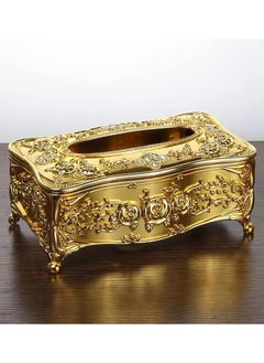 Generic European Elegant Floral Decorated Tissue Box Simple Creative Storage Box for Living Room, Bedroom, Office, Car  - Image 2