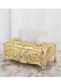 Generic European Elegant Floral Decorated Tissue Box Simple Creative Storage Box for Living Room, Bedroom, Office, Car  - Image 1