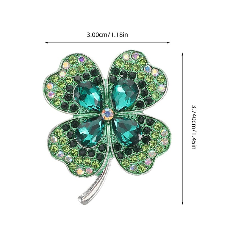 4 pcs Crystal Four Leaf Charms Zinc Alloy Diy Jewelry Making Accessories Lucky Shamrock Charms For Earrings Clothing Decor - Image 4