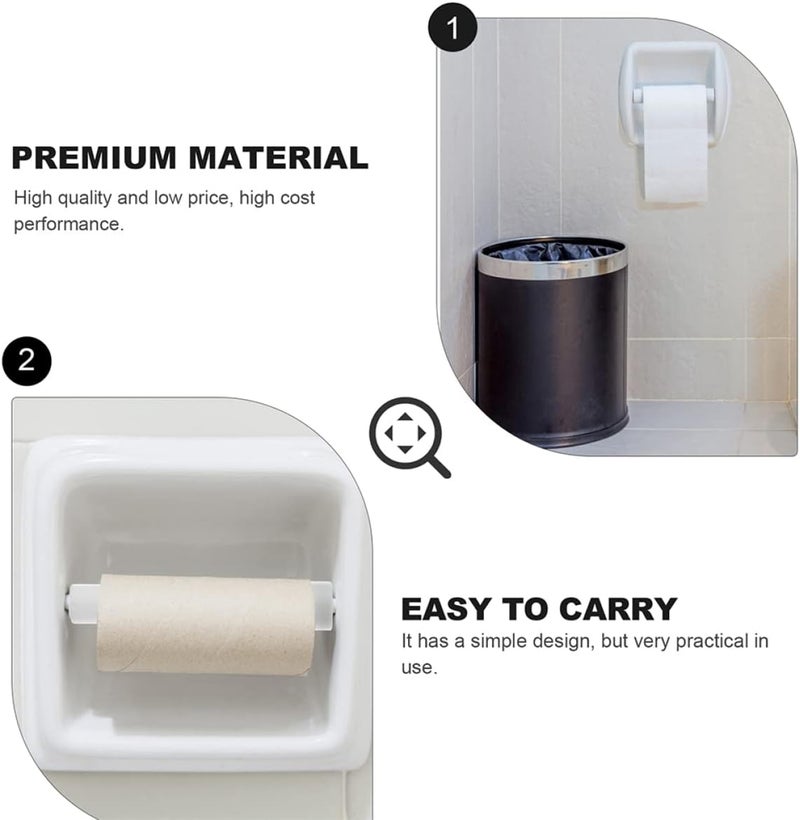 BATHVEVE 4 Pcs Retractable Toilet Paper Rollers for Home and Hotel Plastic Spring Shaft Core Easy Install Tissue Box Holder for Bathroom and RV - Image 4