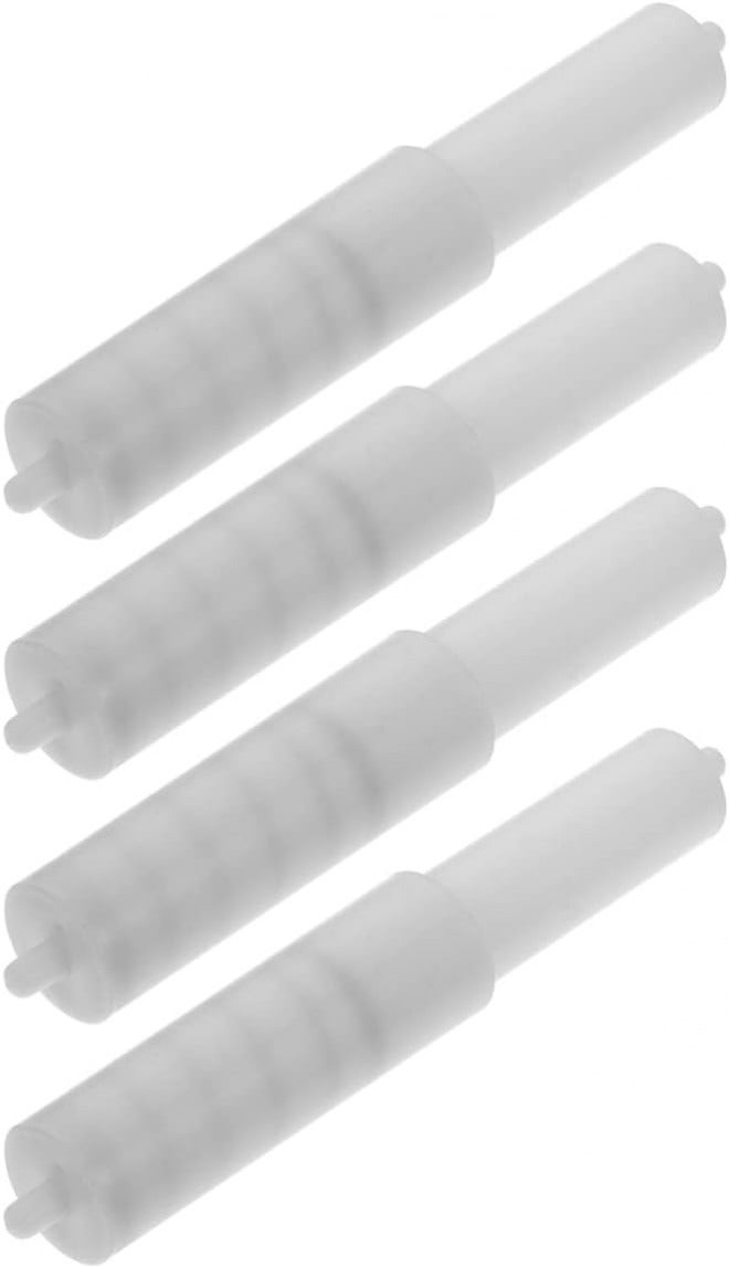 BATHVEVE 4 Pcs Retractable Toilet Paper Rollers for Home and Hotel Plastic Spring Shaft Core Easy Install Tissue Box Holder for Bathroom and RV - Image 1