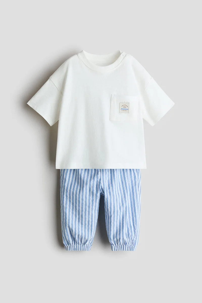 H&M 2-piece linen-blend set