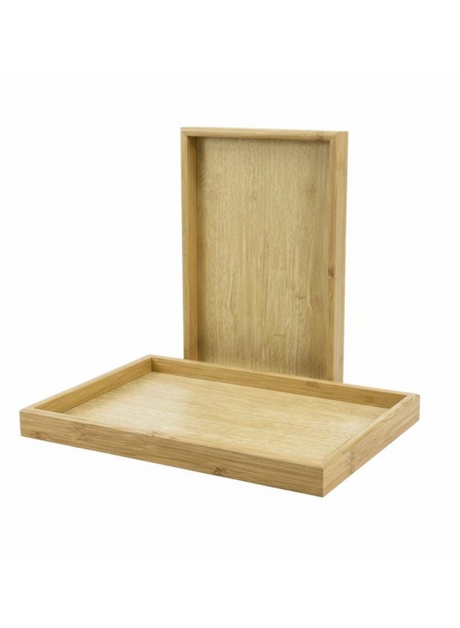 سبيس شوب طقم 3 صواني مستطيلة مزخرفة بنمط نجمة طقم تقديم وديكور منزلي متعدد الاستخدامات - Image 3