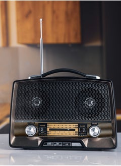 GEEPAS Rechargeable Radio with Bluetooth, 3-Band Radio, | AUX Input, Rechargeable Battery Radio | AC/ DC Operation | BT/ FM/ MP3/ USB/ TF Card | GR13016  - Image 4