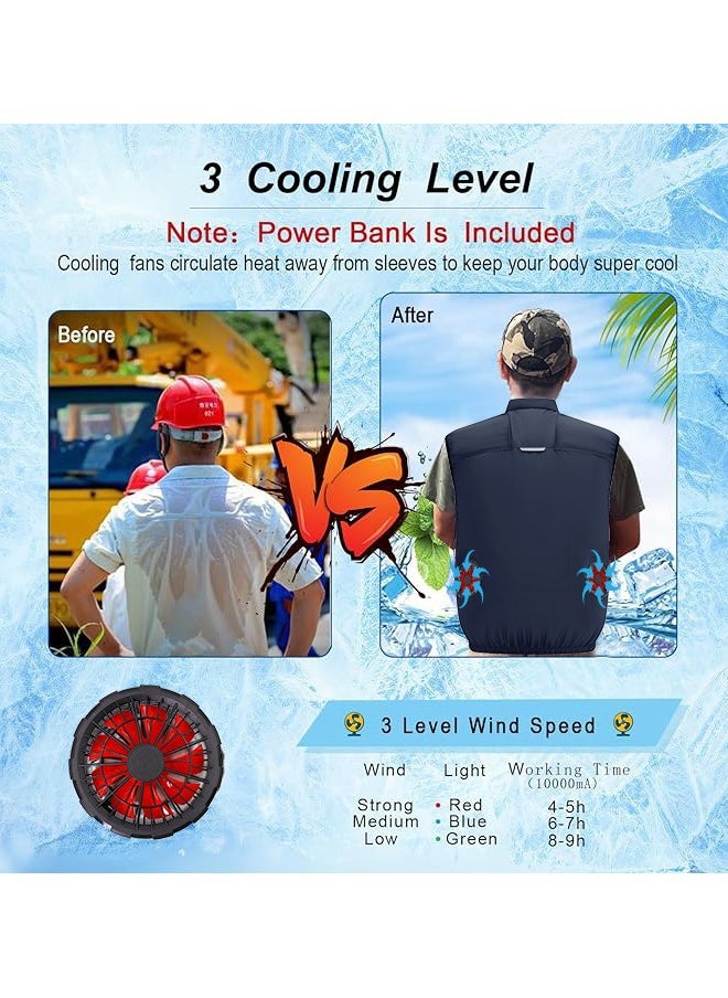 Updated Version Cooling Vest for Men Women Hot Weather with 20000mAh Battery 12V Fans Air Conditioner Short Sleeve Jacket Fan Vest- XL - pzsku/Z0E09AFE8E123E71945CFZ/45/_/1724839176/0196374a-a9bb-4830-8328-54b37ea9ae7d