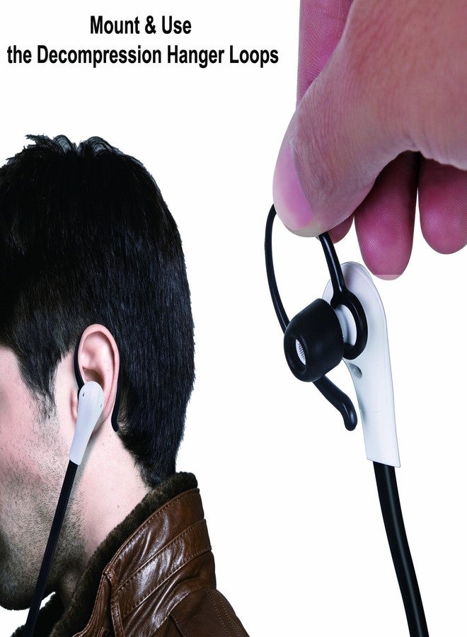 SIMOLIO Decompression Hanger Loops for Under-Chin Headsets, Wireless TV Headset Replacement Clip Ear Hook for SM-823 and SM-824 Series- 5 Pairs,Black - Image 3