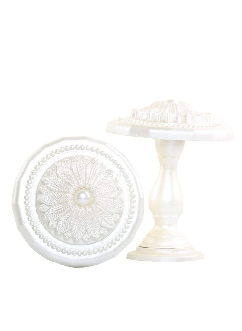 IDT 1 Pair Curtain Holdbacks Window Tie Backs Holders For Bedroom Wall Office Decor Home Sheer Blackout Drapes Blind Curtains Decorations Accessories Buckle Hooks White Colour - Image 2