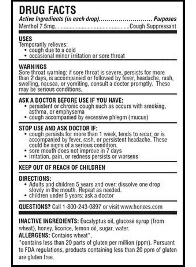 Honees Honees Honey Lemon Cough Drops, 20 Drops Each (Pack of 2)  - Image 2